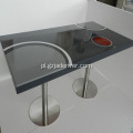 Stół kuchenny, biały akrylowy sztuczny kamień